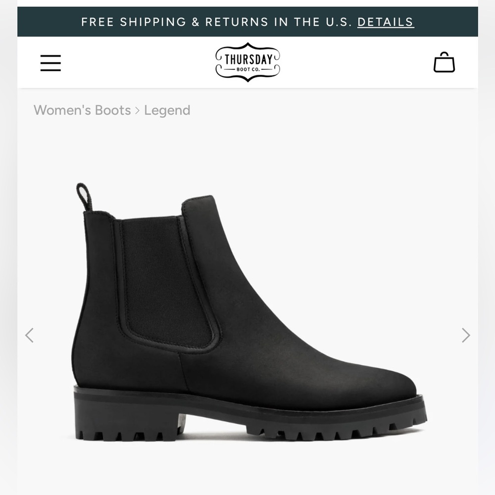 Thursday Boot Company Lengend Black Ankle Boots
